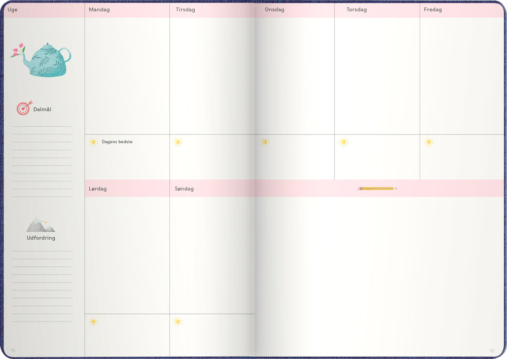 KALENDER UDATERET DREAM AND DO BLÅ KUNSTSKIND INDBUNDET 100G