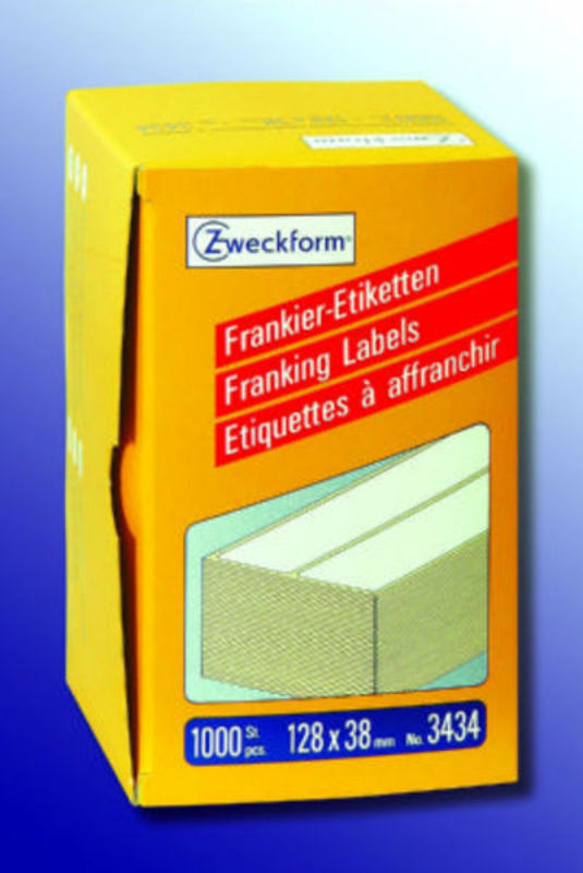 Frankeringsetiket Avery dobbelt 128 x 38