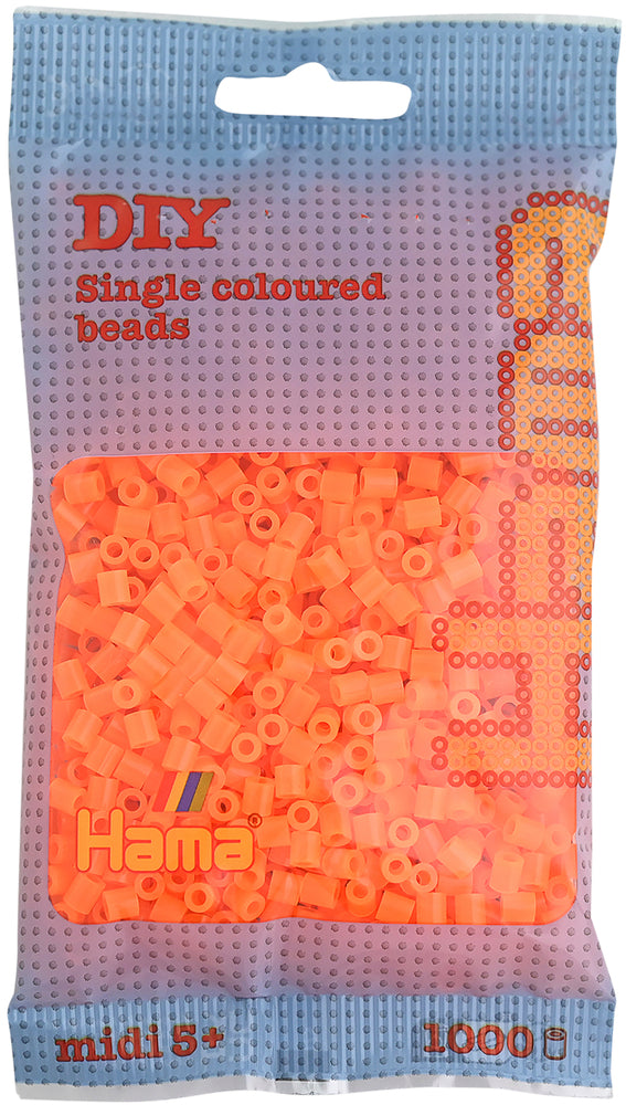 Hama midi perler 1000 stk neon orange 38