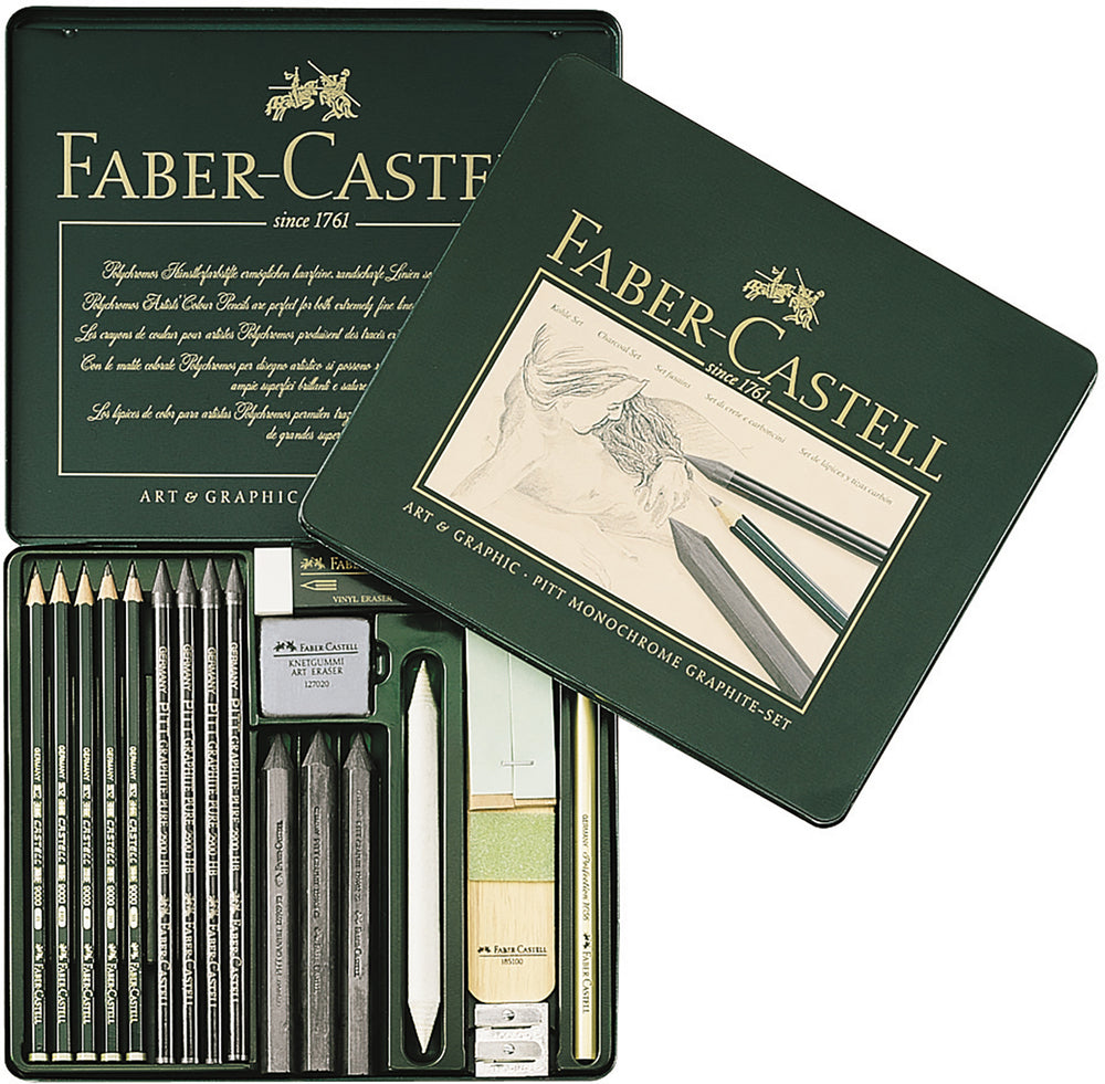 Faber-Castell Tegnesæt monochrome grafit 18 dele