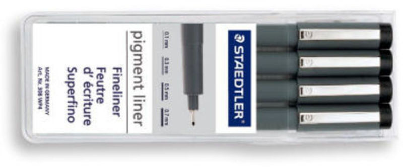 Fineliner pigment Staedtler /4 stk