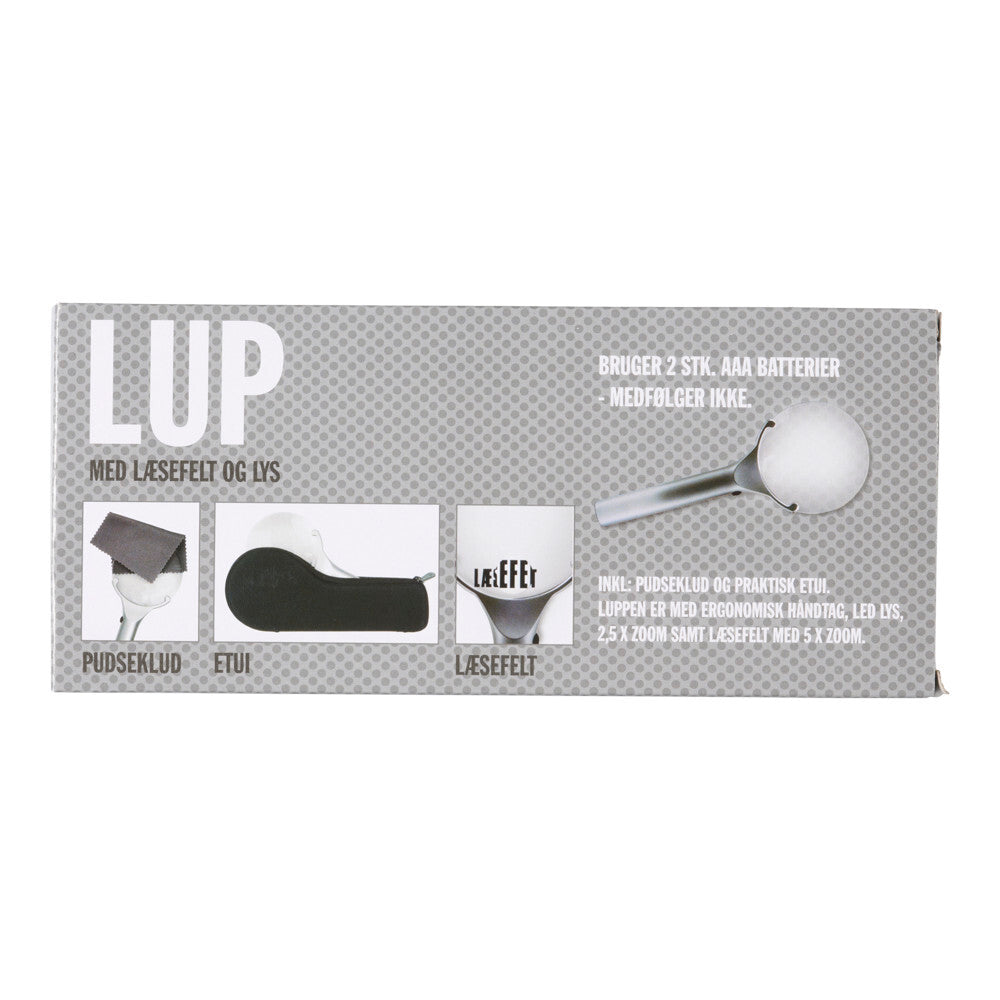 Lup 8,5 cm med lys, pudseklud