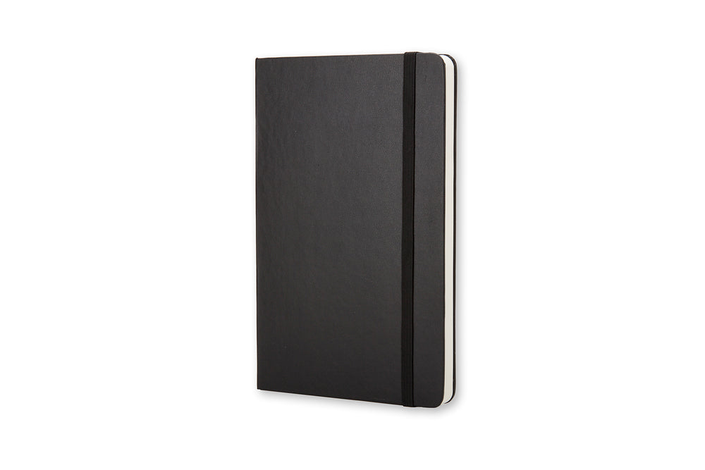 Notesbog Moleskine large sort m/240 blanke ark hard cover