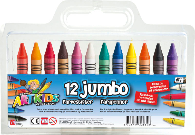 ARTKIDS JUMBO FARVER 12 STK