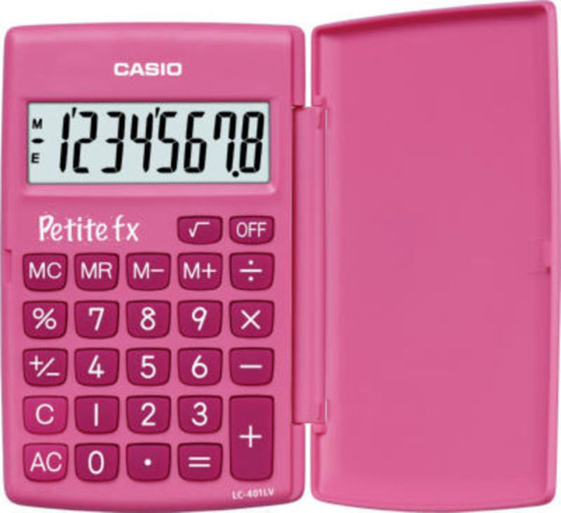 Lommeregner casio petite lc-401lv pink