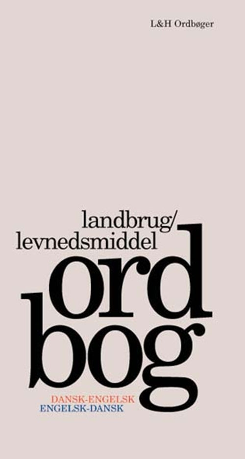 Landbrug/levnedsmiddel ordbog