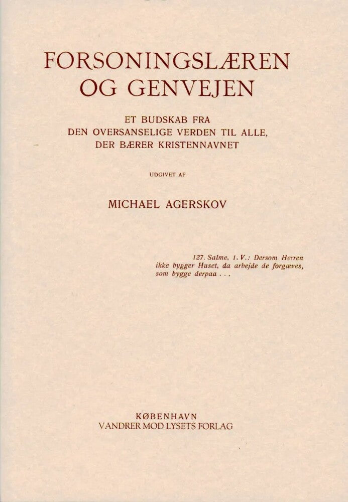 Forsoningslæren og Genvejen
