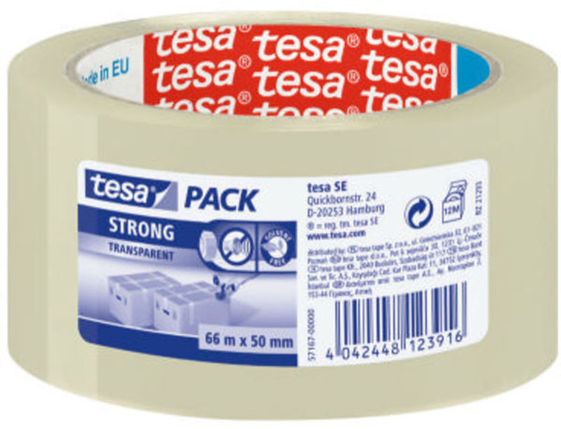 Pakketape tesa pp 66x50mm transperant