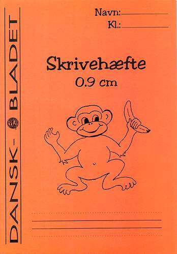 Skrivehæfte med linieafstand 0,9 cm