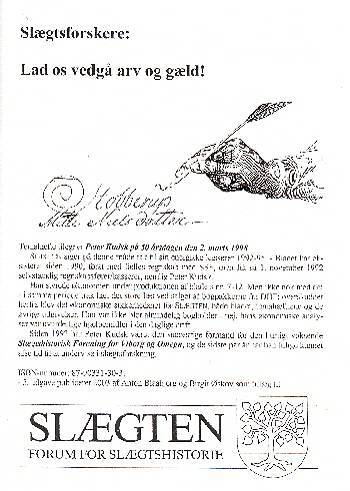 Slægtsforskere: Lad os vedgå arv og gæld!