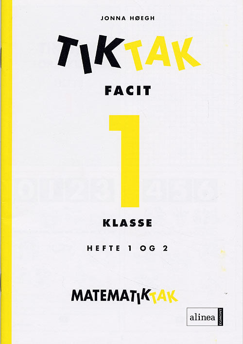 Matematik-Tak 1.kl. Tik-Tak, Facit