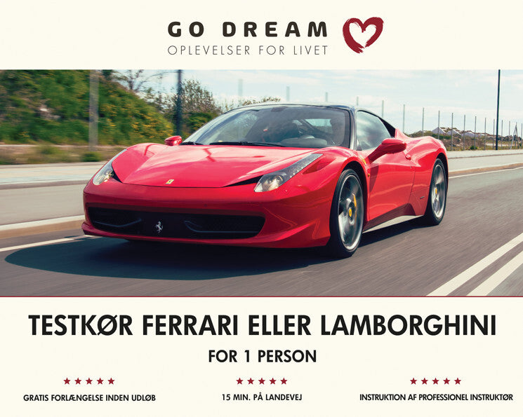 GO DREAM testkør en ferrari