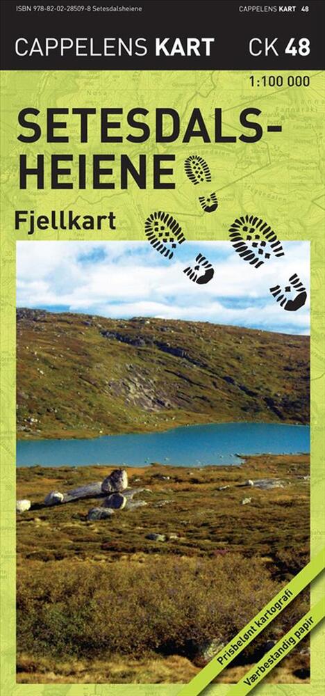 Setesdalsheiene : fjellkart