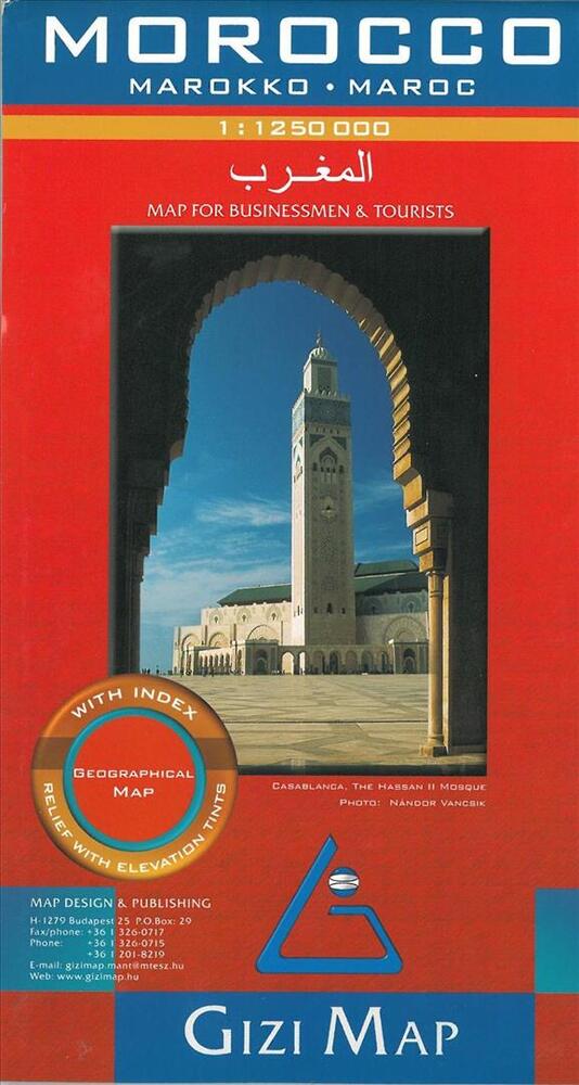 Morocco map for businessmen & tourists