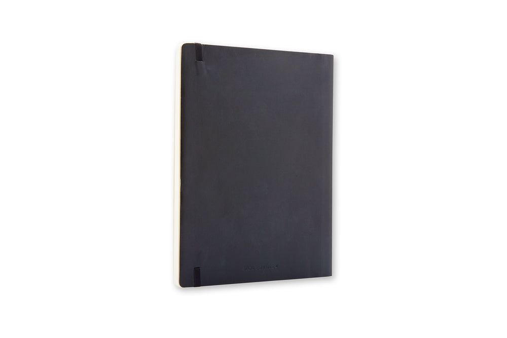 Notesbog Moleskine x-large sort m/192 blanke ark soft cover