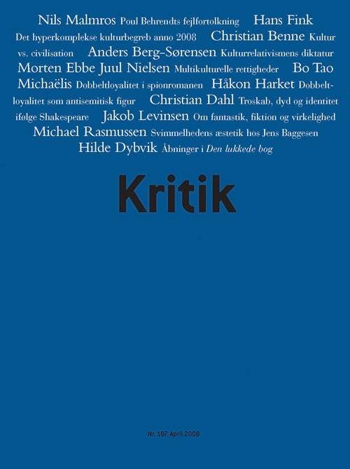 Kritik 41. årgang, nr. 187