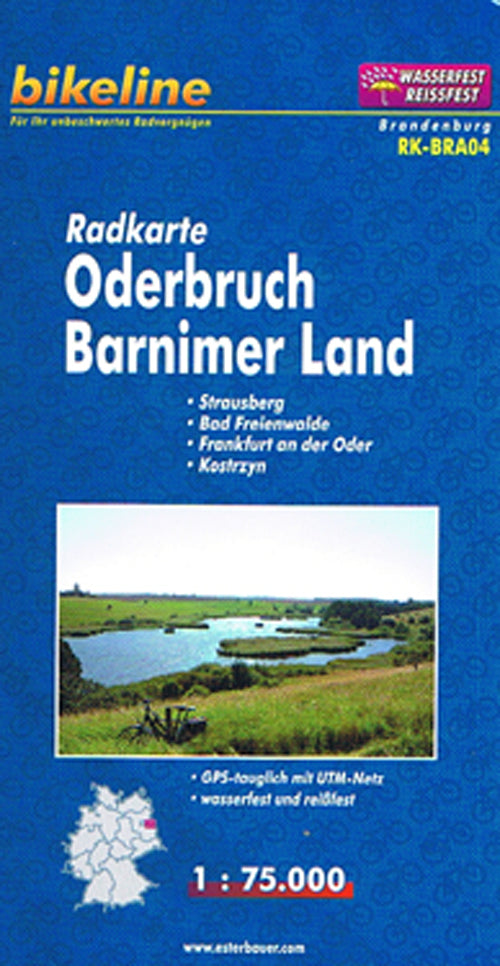 Radkarte Oderbruch Bernimer Land : Strausberg - Bad Freienwalde - Frankfurt an der Oder - Kostrzyn
