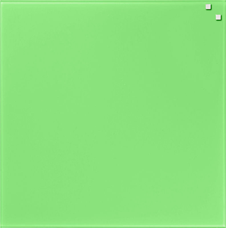 Glastavle magnetisk lysgrøn 45x45cm