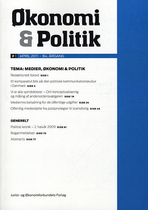 Økonomi og Politik 1-2011