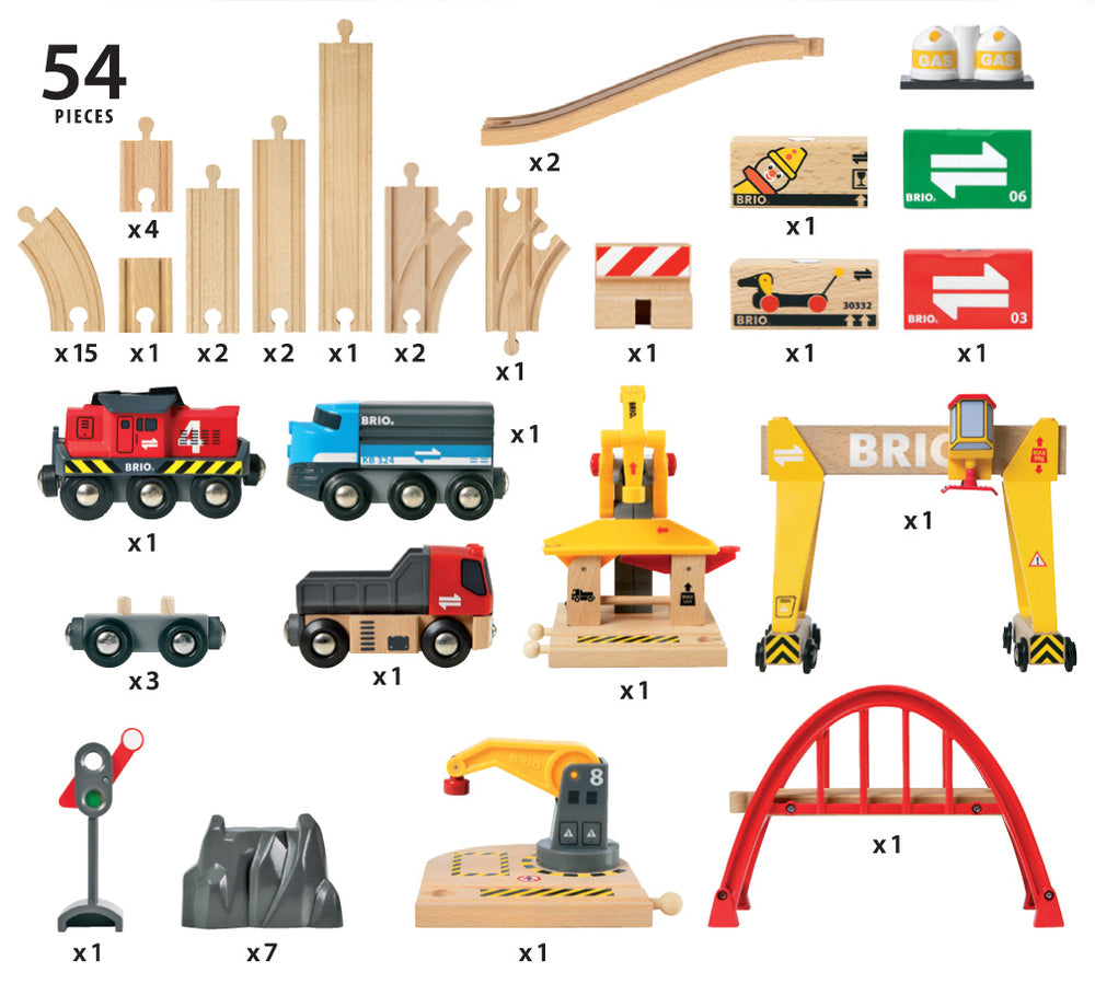 BRIO 33097 BRIO Togbane i plastkasse, 50 dele