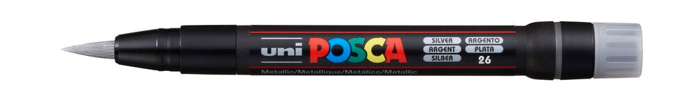 Paintmarker Uni POSCA pcf-350 sølv brush