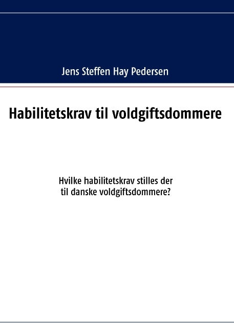 Habilitetskrav til voldgiftsdommere