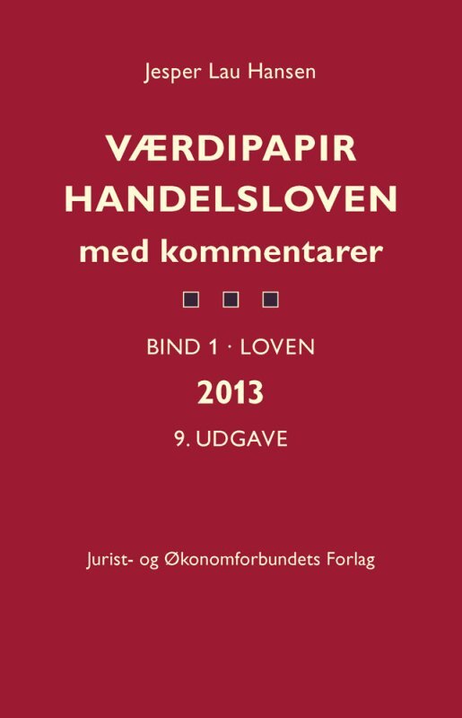 Værdipapirhandelsloven bd. 1-2