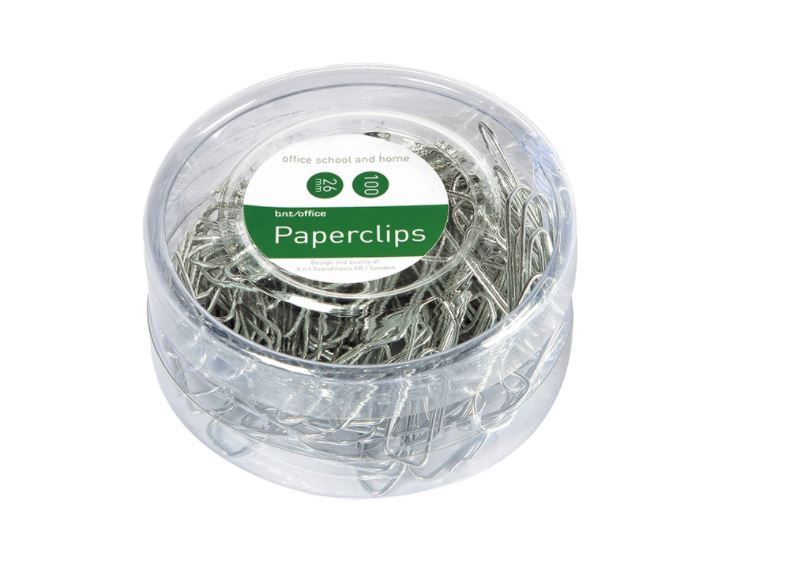 Clips BNT sølv forzinkede 26mm 100 stk i plastboks