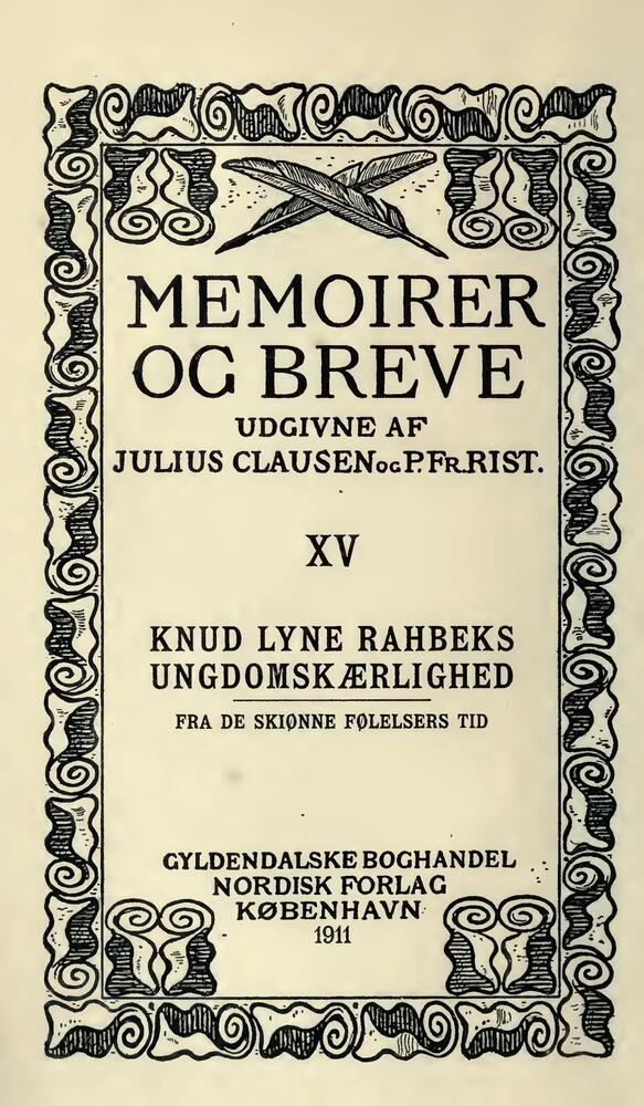 Knud Lyne Rahbeks ungdomskærlighed