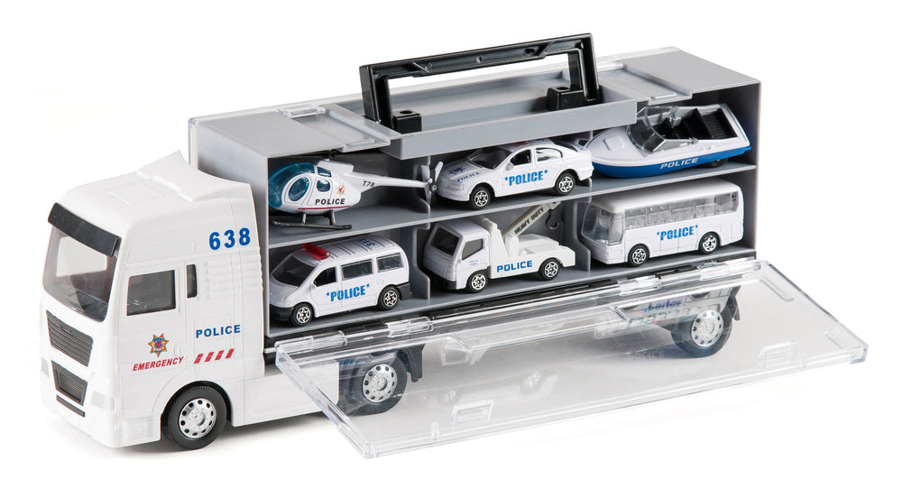 SPEED POLITI AUTOTRANSPORTER MED 6 BILER