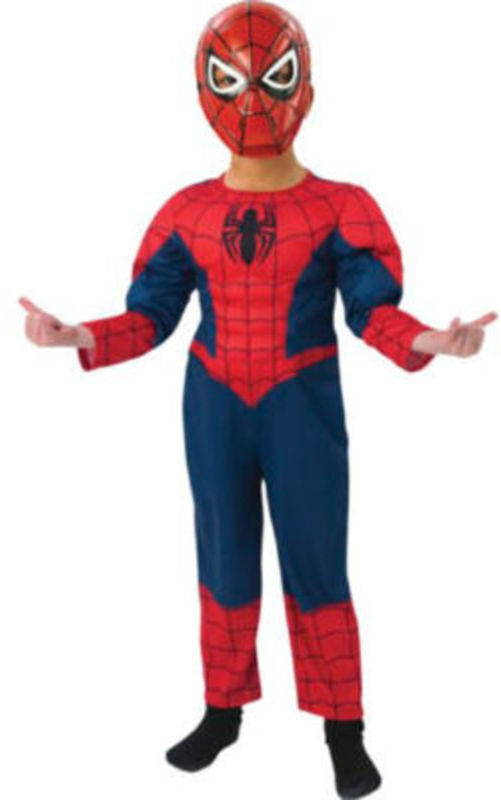 SPIDERMAN DRAGT MED MUSKLER STR 3-4 ÅR
