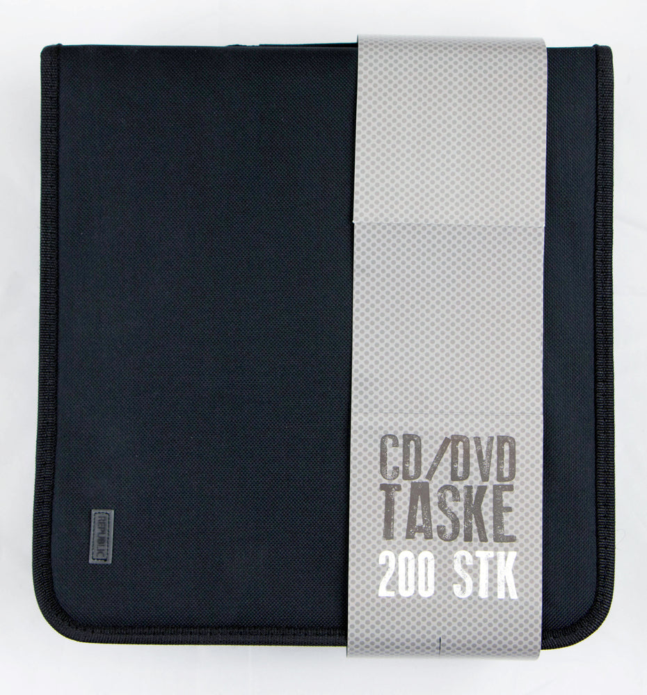 Cd/dvd taske sort 200 stk.