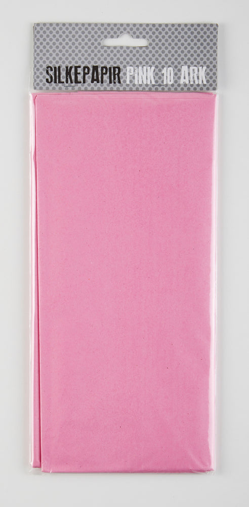 SILKEPAPIR PINK 10 ARK/PAKKE