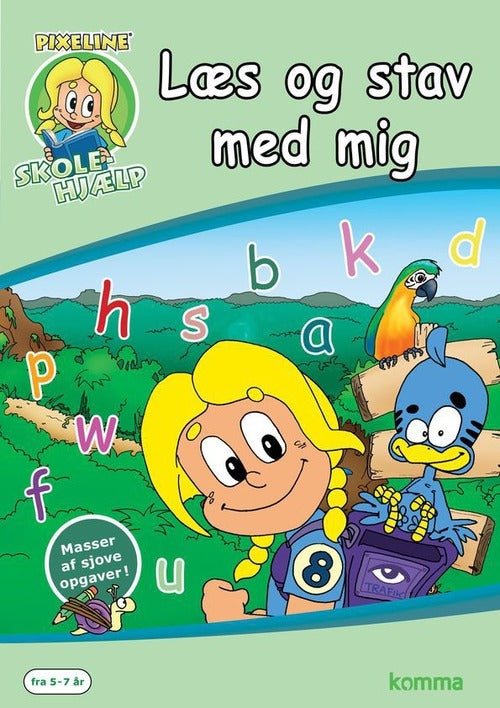 Pixiline skolehjælp opgavebog. Læs og stav med mig