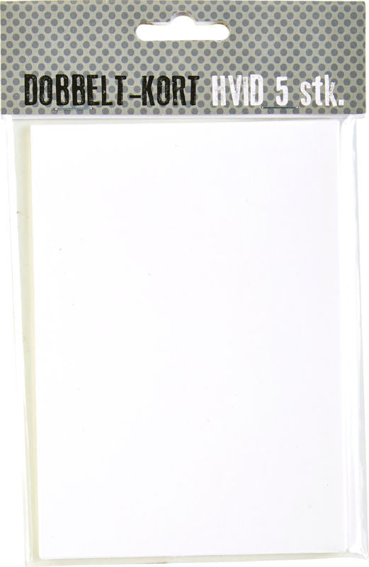 KORT A6 DOBBELT HVID 200 GSM 5 STK