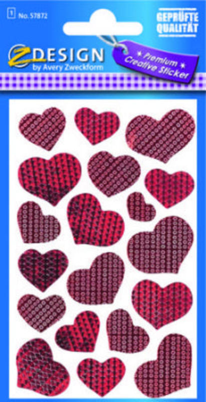 STICKERS I EFFEKT FOLIE HJERTER