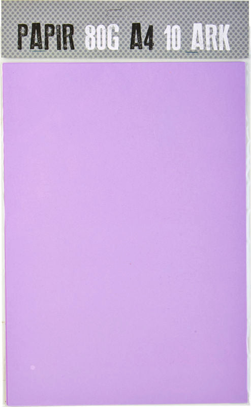 PAPIR A4 80G LYSLILLA M. 10 ARK