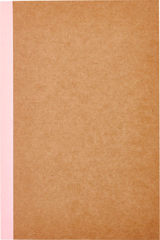 NOTESBOG KRAFT MED ROSA RYG 40 CREME SIDER