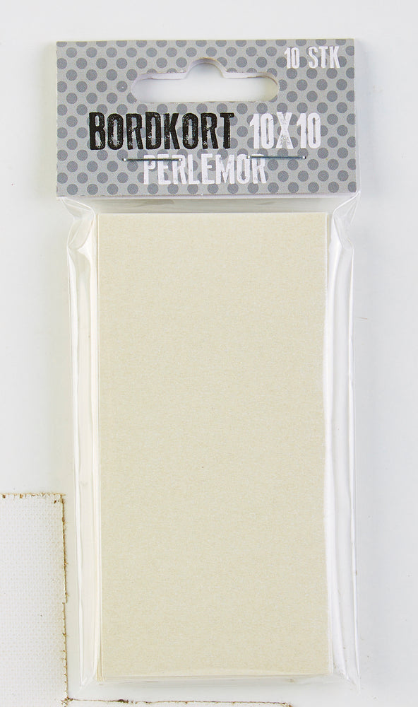 BORDKORT 10X10 PERLEMOR IVORY 10 STK