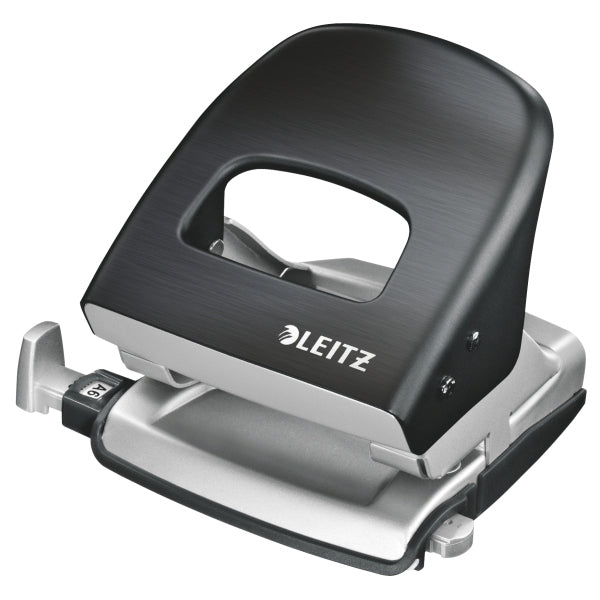 Hulapparat Leitz 2 hul 30 ark style satin sort