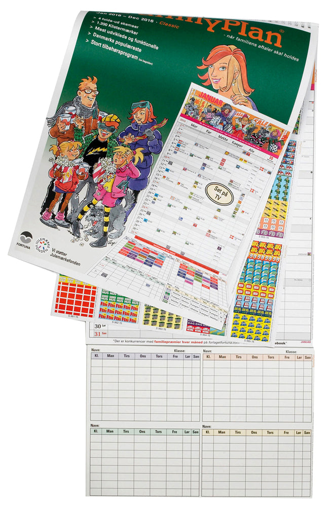 FAMILIEKALENDER FAMILYPLAN 5PERS 2016