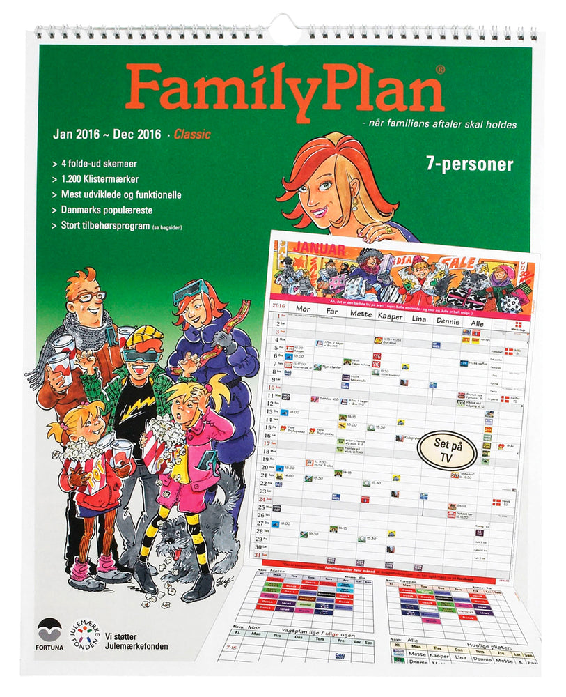 FAMILIEKALENDER FAMILYPLAN 7PERS 2016