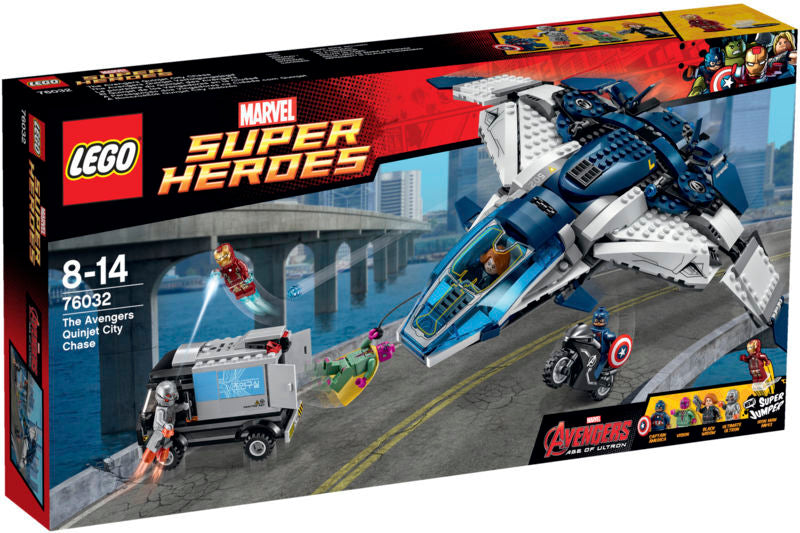 76032 LEGO SUPER HEROES AVENGERS QUIJET KAMPE I BYEN