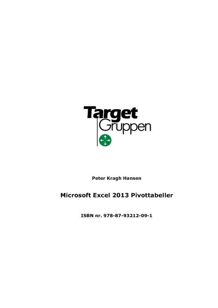 Microsoft Excel 2013 pivottabeller