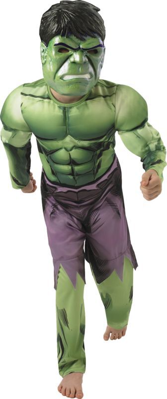 DRAGT HULK MED MUSKLER STR. 5-6 ÅR