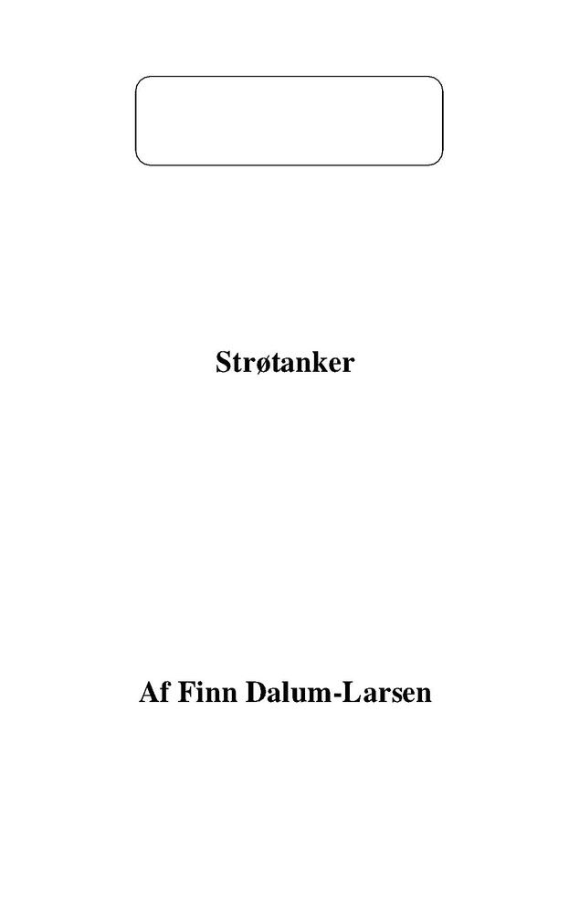 Strøtanker