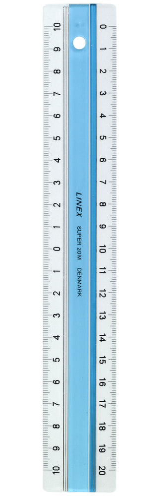 Lineal Linex super 20 cm lyseblå