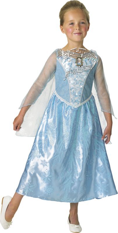 DISNEY FROST ELSA MUSICAL LIGHT UP DRAGT STR. 7-8 ÅR
