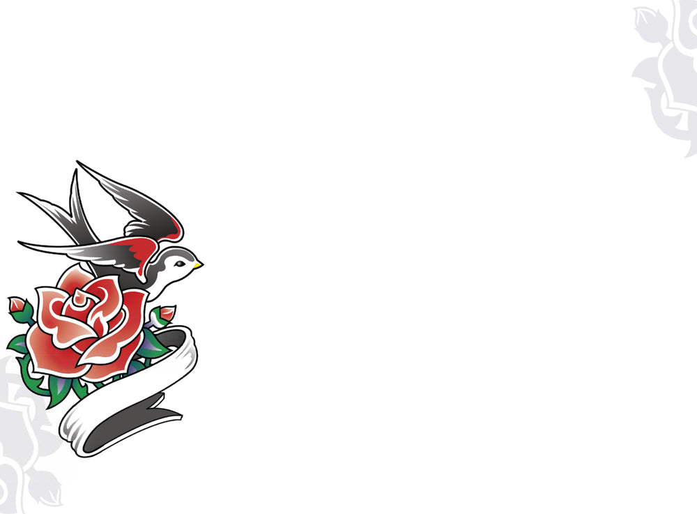 Kort konf neu tattoo roser og fugle