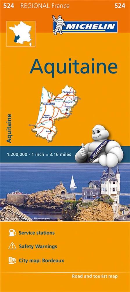 Michelin France blad 524: Aquitaine